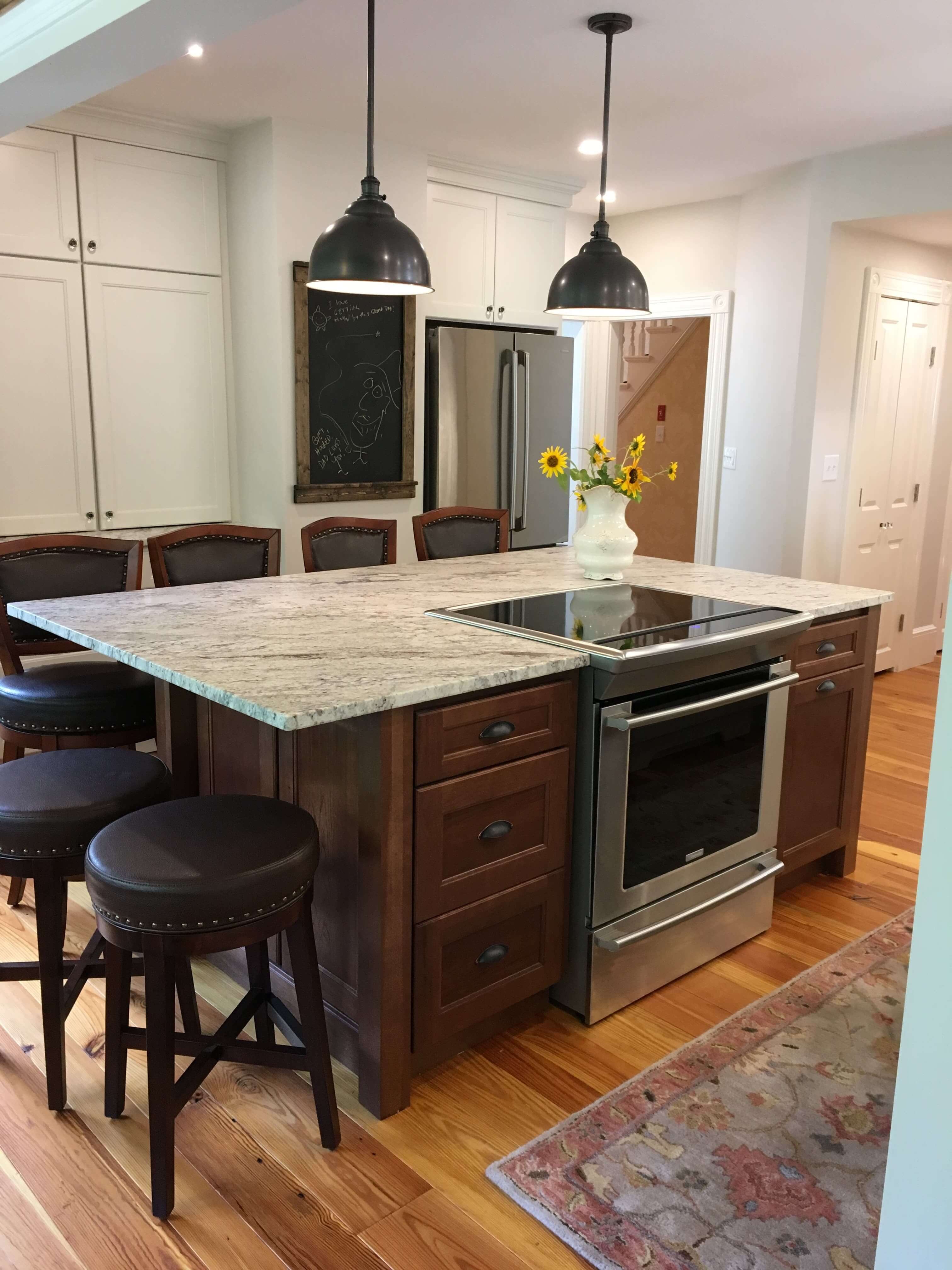 white granite kitchen countertops